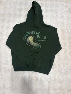 Stay Wild Green Hoodie Sweatshirt - Wilderness Resort